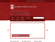 Tablet Screenshot of albanycentergallery.org